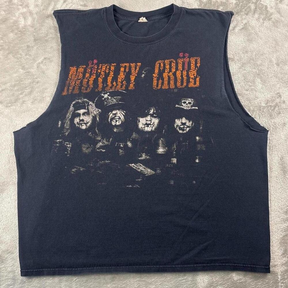 Vintage 2000s Motley Crue T-Shirt Men’s 2XL Black Cut Off Sleeveless Anvil